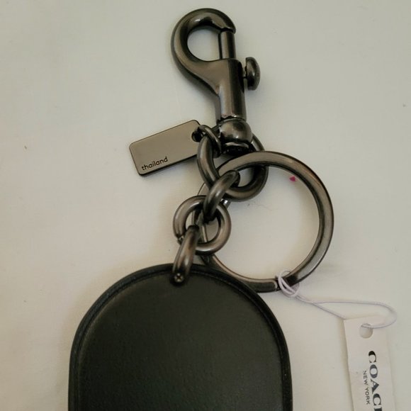 💕Host Pick💕 Coach Retro "C" Key-Fob Hangtag Bag Charm Key Ring - Picture 4 of 4